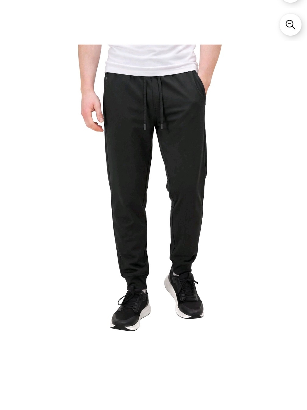Men's Black Athletic Joggers with Drawstring Waist